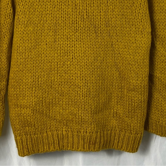 Massimo Dutti Mustard Yellow Turtleneck Sweater Size Small - Picture 13 of 16